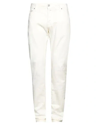 Jacob Cohёn Man Pants Ivory Size 34 Cotton, Lyocell, Elastane In White