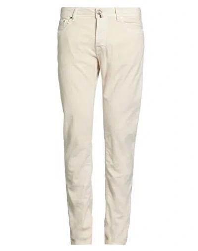 Jacob Cohёn Man Pants Ivory Size 35 Cotton, Elastane In Gray