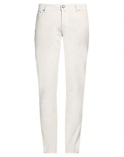 Jacob Cohёn Man Pants Ivory Size 35 Cotton, Modal, Elastane In White