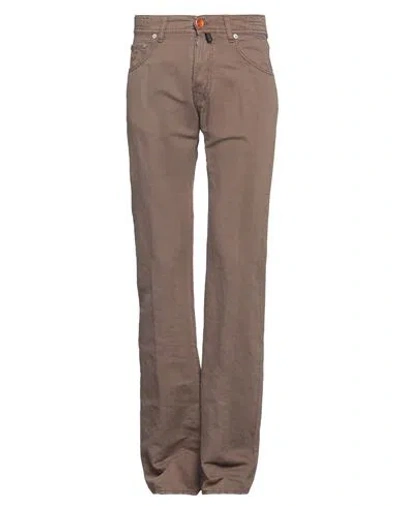 Jacob Cohёn Man Pants Khaki Size 33 Linen, Cotton In Beige