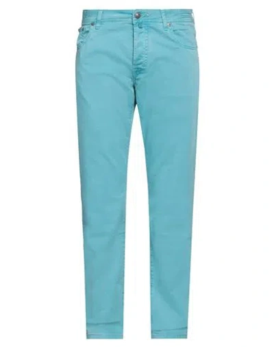 Jacob Cohёn Man Pants Light Blue Size 38 Cotton, Elastane