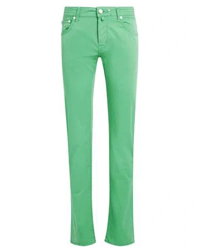 Jacob Cohёn Man Pants Light Green Size 31 Cotton, Elastane