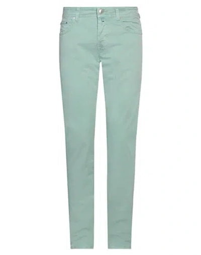 Jacob Cohёn Man Pants Light Green Size 31 Cotton, Elastane In Green