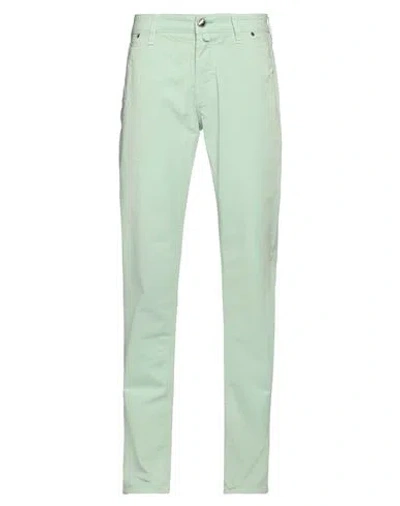 Jacob Cohёn Man Pants Light Green Size 31 Cotton, Elastane In Green
