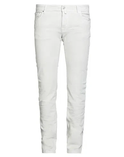 Jacob Cohёn Man Pants Light Grey Size 35 Cotton, Elastane, Polyester In White