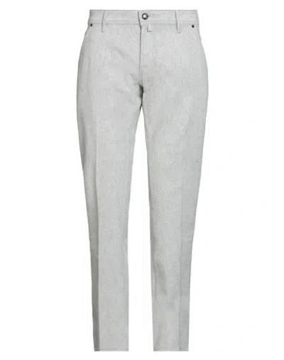 Jacob Cohёn Man Pants Light Grey Size 38 Cotton, Wool, Polyamide, Polyester