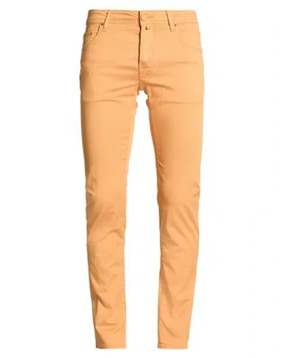 Jacob Cohёn Man Pants Marigold Size 32 Cotton, Lyocell, Elastane In Orange