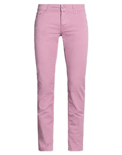 Jacob Cohёn Man Pants Mauve Size 32 Cotton, Elastane, Polyester In Pink