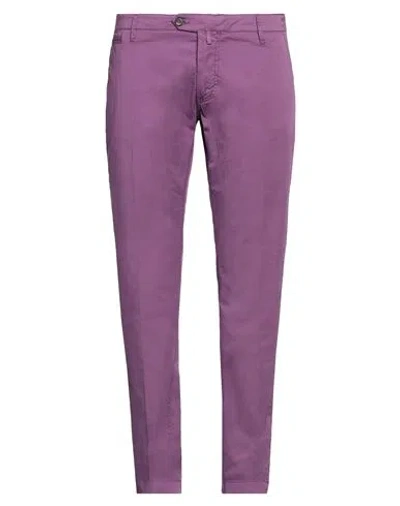 Jacob Cohёn Man Pants Mauve Size 34 Cotton, Elastane In Purple