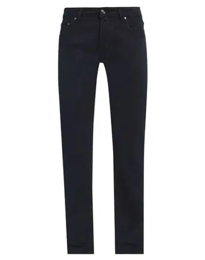Jacob Cohёn Man Pants Midnight Blue Size 40 Cotton, Elastane, Soft Leather