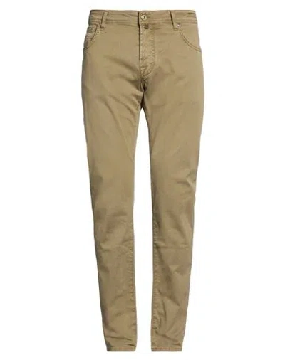 Jacob Cohёn Man Pants Military Green Size 33 Cotton, Lyocell, Elastane, Polyester In Brown