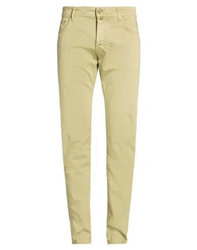 Jacob Cohёn Man Pants Military Green Size 35 Cotton, Elastane, Polyester In Yellow