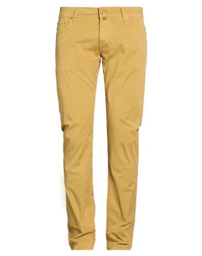 Jacob Cohёn Man Pants Mustard Size 35 Cotton, Elastane, Polyester In Yellow