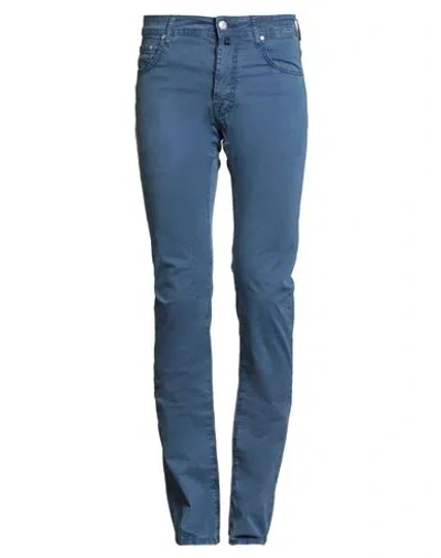 Jacob Cohёn Man Pants Navy Size 30 Cotton, Elastane In Blue