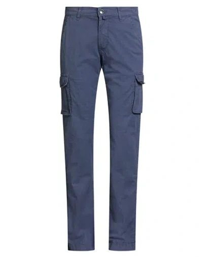 Jacob Cohёn Man Pants Navy Size 30 Cotton, Linen, Elastane In Blue
