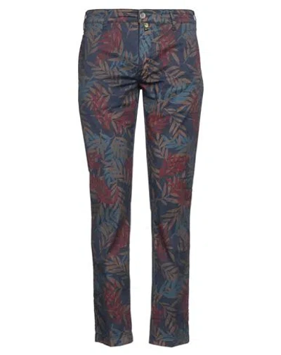 Jacob Cohёn Man Pants Navy Size 31 Cotton, Elastane In Navy Blue