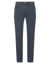 Jacob Cohёn Man Pants Navy Size 32 Cotton, Elastane In Navy Blue