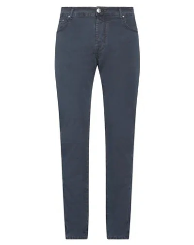 Jacob Cohёn Man Pants Navy Size 32 Cotton, Elastane In Navy Blue