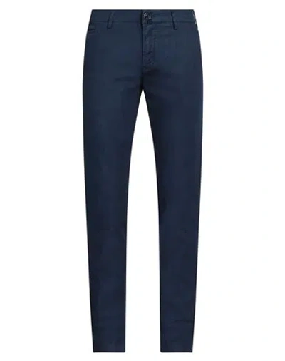 Jacob Cohёn Man Pants Navy Size 32 Cotton, Linen, Elastane, Polyester