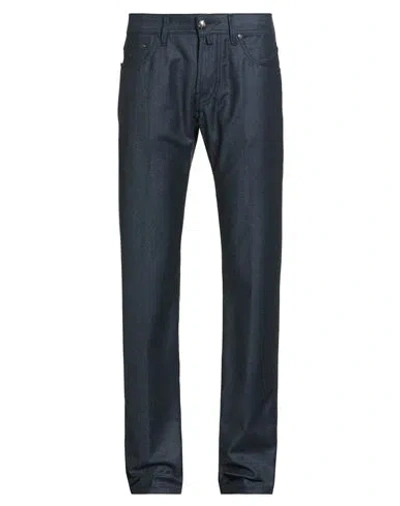 Jacob Cohёn Man Pants Navy Size 32 Virgin Wool In Blue