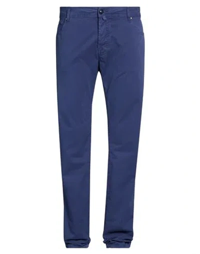 Jacob Cohёn Man Pants Navy Size 42 Cotton, Elastane In Blue