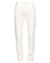 Jacob Cohёn Man Pants Off White Size 34 Cotton, Linen, Elastane, Polyester