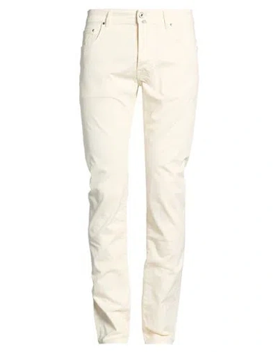 Jacob Cohёn Man Pants Off White Size 34 Cotton, Lyocell, Elastane In Neutral