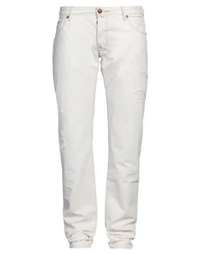 Jacob Cohёn Man Pants Off White Size 38 Cotton
