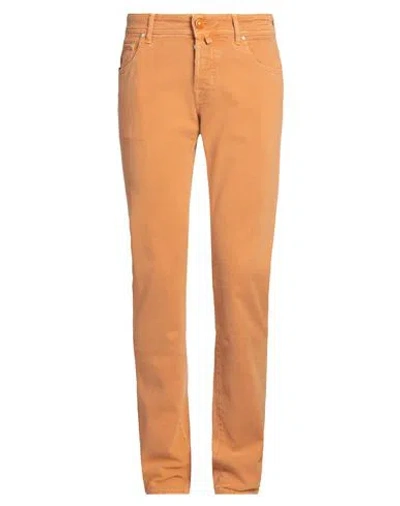 Jacob Cohёn Man Pants Orange Size 30 Cotton, Elastane