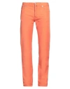 Jacob Cohёn Man Pants Orange Size 32 Cotton, Hemp