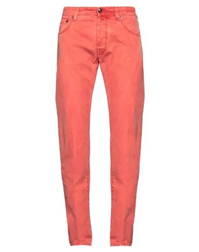 Jacob Cohёn Man Pants Orange Size 34 Cotton