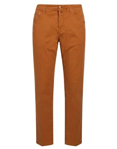Jacob Cohёn Man Pants Orange Size 35 Cotton, Elastane