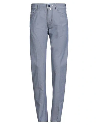 Jacob Cohёn Man Pants Pastel Blue Size 30 Cotton, Elastane In Gray