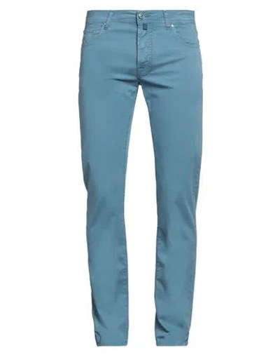 Jacob Cohёn Man Pants Pastel Blue Size 32 Cotton, Elastane, Polyester