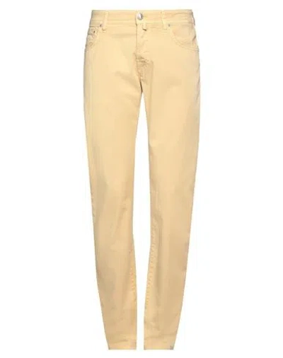 Jacob Cohёn Man Pants Pastel Yellow Size 30 Cotton, Elastane