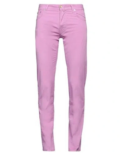 Jacob Cohёn Man Pants Pink Size 31 Cotton, Elastane
