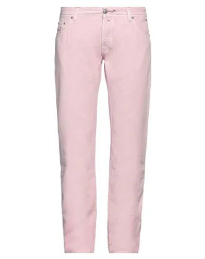 Jacob Cohёn Man Pants Pink Size 38 Cotton, Linen