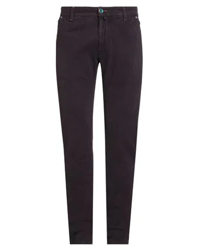 Jacob Cohёn Man Pants Plum Size 34 Cotton In Brown