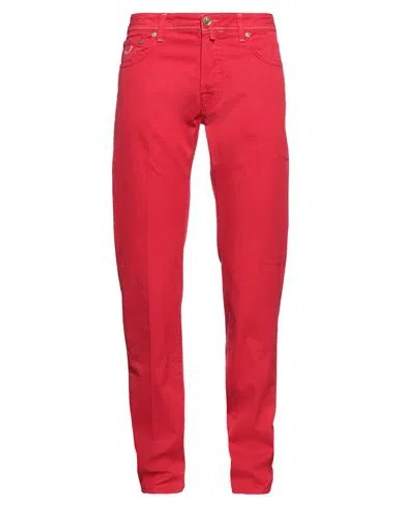 Jacob Cohёn Man Pants Red Size 31 Cotton