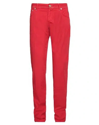 Jacob Cohёn Man Pants Red Size 37 Cotton