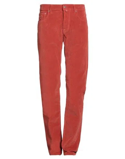 Jacob Cohёn Man Pants Rust Size 31 Cotton, Elastane In Red