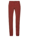 Jacob Cohёn Man Pants Rust Size 32 Cotton, Elastane In Red