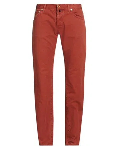 Jacob Cohёn Man Pants Rust Size 33 Cotton In Red