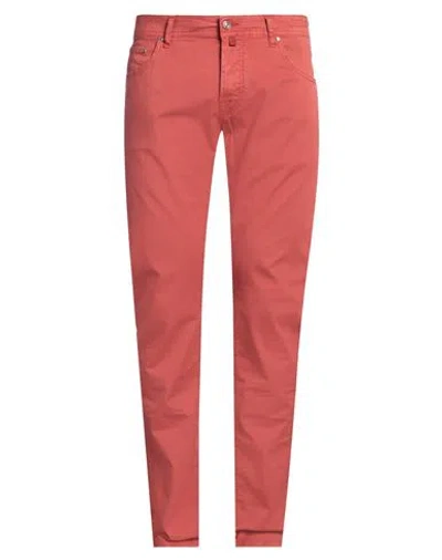 Jacob Cohёn Man Pants Rust Size 34 Cotton, Elastane, Polyester In Red