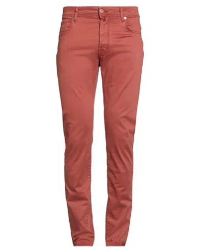 Jacob Cohёn Man Pants Rust Size 35 Modal, Cotton, Elastane, Polyester