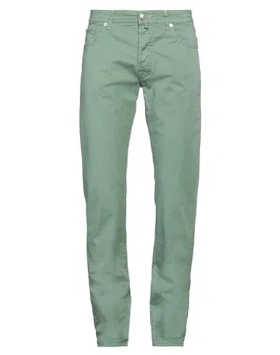 Jacob Cohёn Man Pants Sage Green Size 33 Cotton, Elastane In Sage Green