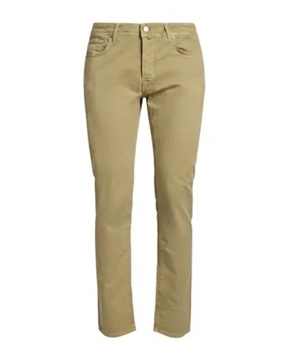 Jacob Cohёn Man Pants Sage Green Size L Cotton, Elastane In Brown
