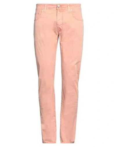 Jacob Cohёn Man Pants Salmon Pink Size 34 Cotton, Elastane