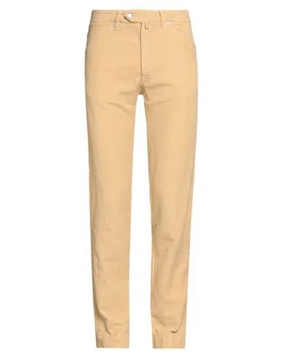 Jacob Cohёn Man Pants Sand Size 33 Cotton, Linen In Animal Print