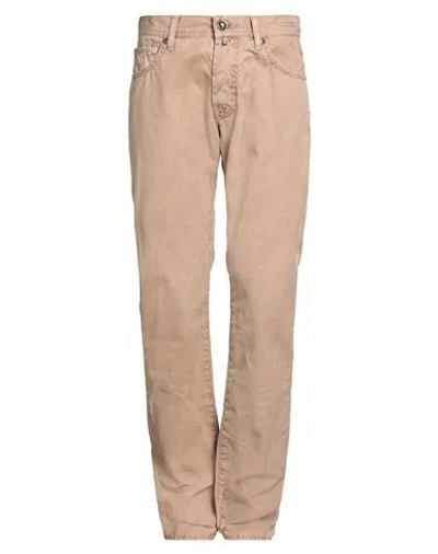 Jacob Cohёn Man Pants Sand Size 33 Cotton In Neutral